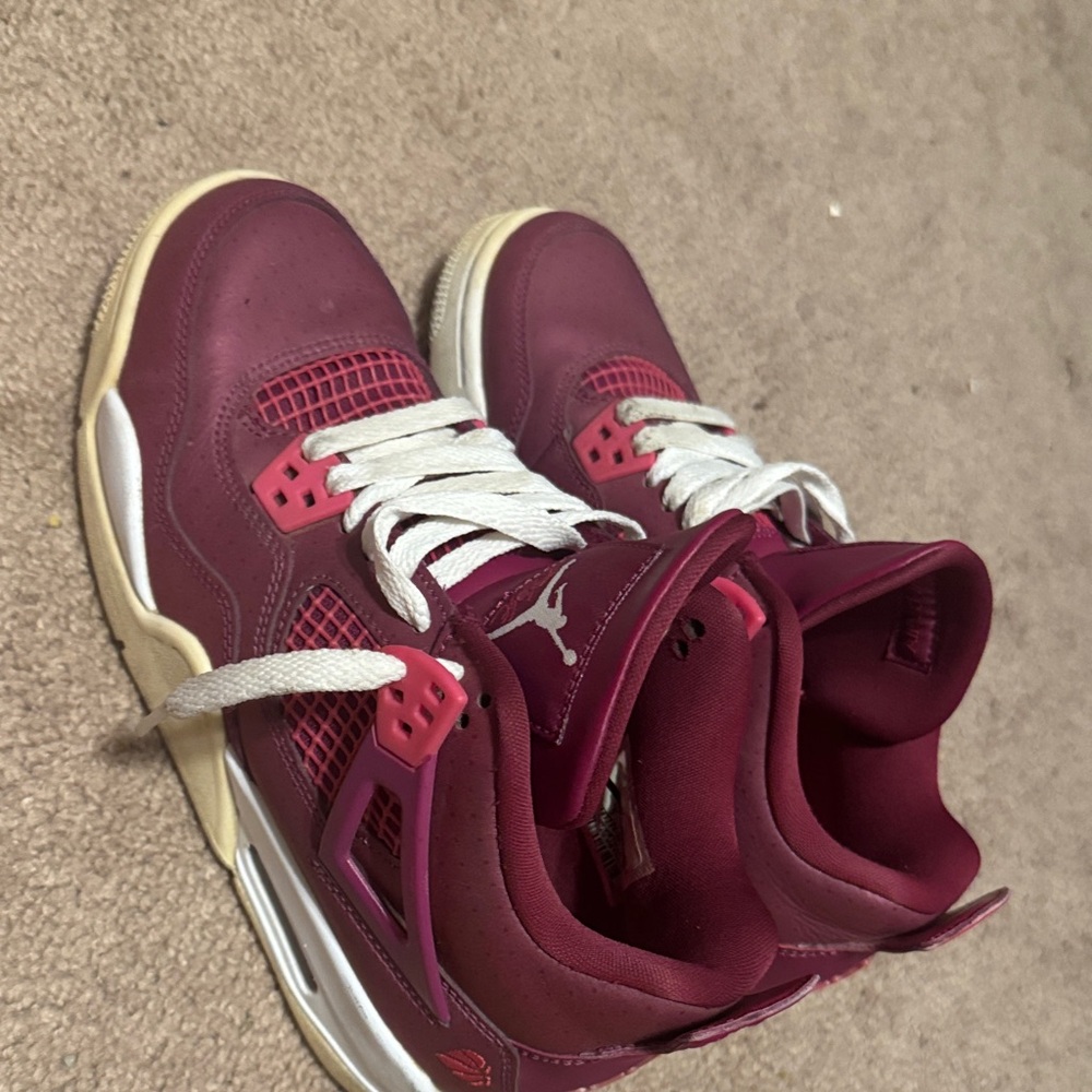 Jordan Sneakers in Burgundy and White - Picture 1 of 1
